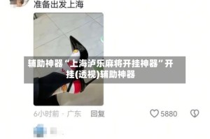 辅助神器“上海泸乐麻将开挂神器”开挂(透视)辅助神器