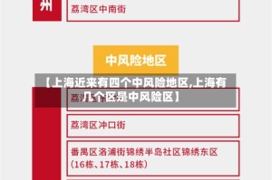 【上海近来有四个中风险地区,上海有几个区是中风险区】