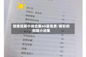 惊艳短篇小说合集60篇免费/精彩的短篇小说集