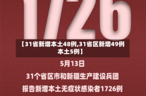 【31省新增本土48例,31省区新增49例本土5例】