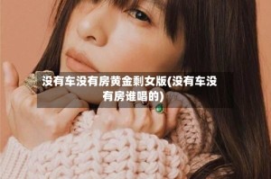 没有车没有房黄金剩女版(没有车没有房谁唱的)