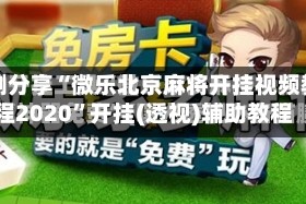 实测分享“微乐北京麻将开挂视频教程2020”开挂(透视)辅助教程