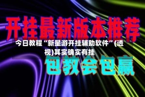 今日教程“新星游开挂辅助软件”(透视)其实确实有挂