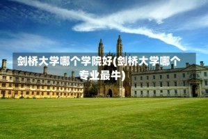 剑桥大学哪个学院好(剑桥大学哪个专业最牛)