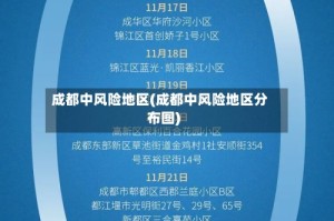 成都中风险地区(成都中风险地区分布图)