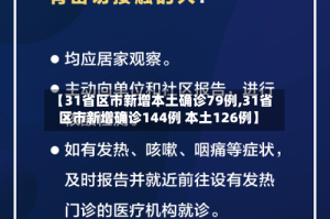 【31省区市新增本土确诊79例,31省区市新增确诊144例 本土126例】