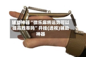 辅助神器“微乐麻将运势可以提高胜率吗”开挂(透视)辅助神器