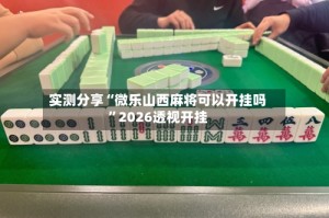 实测分享“微乐山西麻将可以开挂吗”2026透视开挂