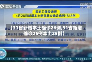 【31省新增本土确诊26例,31省新增确诊26例本土25例】
