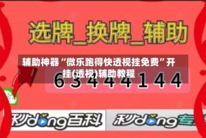 辅助神器“微乐跑得快透视挂免费”开挂(透视)辅助教程