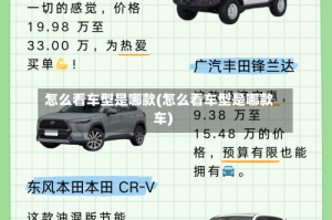 怎么看车型是哪款(怎么看车型是哪款车)