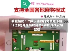教程辅助！“微乐辅助器免费版下载”(透视)开挂辅助脚本+详细开挂安装教程