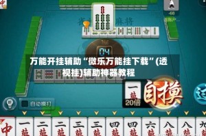 万能开挂辅助“微乐万能挂下载”(透视挂)辅助神器教程