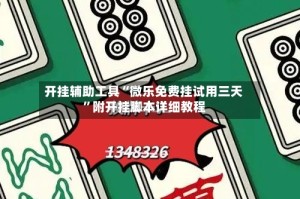开挂辅助工具“微乐免费挂试用三天”附开挂脚本详细教程
