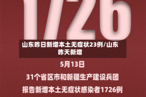 山东昨日新增本土无症状23例/山东昨天新增