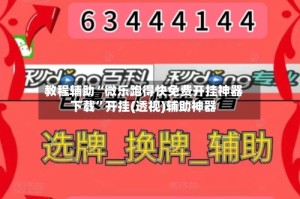 教程辅助“微乐跑得快免费开挂神器下载”开挂(透视)辅助神器
