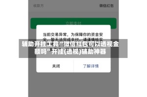 辅助开挂工具“微信红包可以透视金额吗”开挂(透视)辅助神器