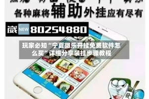玩家必知“宁夏微乐开挂免费软件怎么买”详细分享装挂步骤教程