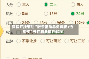 教程开挂辅助“微乐辅助器免费版+透视挂”开挂辅助软件教程