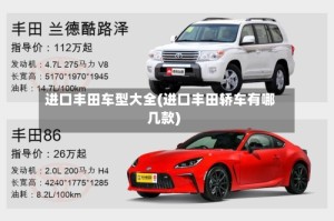 进口丰田车型大全(进口丰田轿车有哪几款)