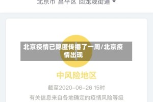北京疫情已隐匿传播了一周/北京疫情出现