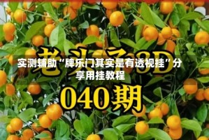 实测辅助“牌乐门其实是有透视挂”分享用挂教程