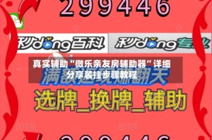 真实辅助“微乐亲友房辅助器”详细分享装挂步骤教程