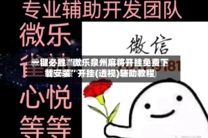 一键必胜“微乐泉州麻将开挂免费下载安装”开挂(透视)辅助教程