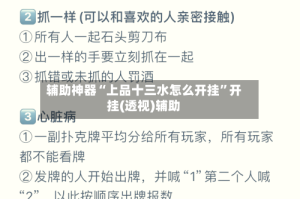 辅助神器“上品十三水怎么开挂”开挂(透视)辅助