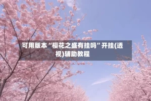 可用版本“樱花之盛有挂吗”开挂(透视)辅助教程