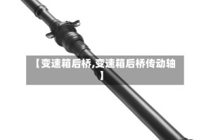【变速箱后桥,变速箱后桥传动轴】