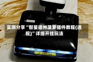 实测分享“智星德州菠萝插件教程(透视)”详细开挂玩法