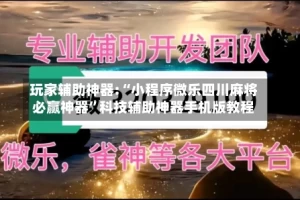 玩家辅助神器:“小程序微乐四川麻将必赢神器”科技辅助神器手机版教程