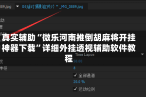 真实辅助“微乐河南推倒胡麻将开挂神器下载”详细外挂透视辅助软件教程
