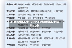 31省新增本土10例/31省新增本土病例12例