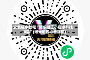 安装程序教程“微乐掼蛋小程序开挂神器”(曝光透视必备猫腻)