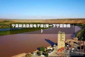 宁夏新消息报电子版(搜一下宁夏新闻)