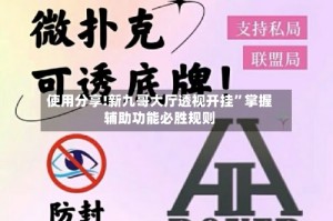 使用分享!新九哥大厅透视开挂”掌握辅助功能必胜规则