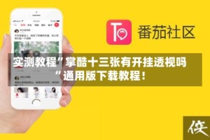 实测教程”掌酷十三张有开挂透视吗”通用版下载教程！