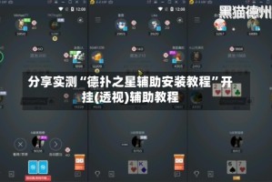 分享实测“德扑之星辅助安装教程”开挂(透视)辅助教程