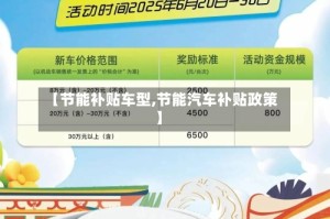 【节能补贴车型,节能汽车补贴政策】