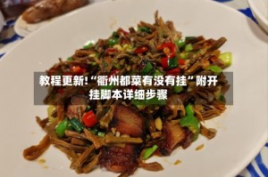 教程更新!“衢州都菜有没有挂”附开挂脚本详细步骤