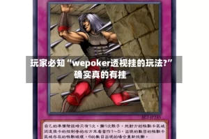 玩家必知“wepoker透视挂的玩法?”确实真的有挂