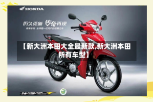 【新大洲本田大全最新款,新大洲本田所有车型】