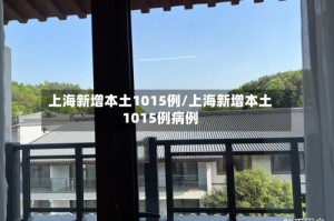 上海新增本土1015例/上海新增本土1015例病例