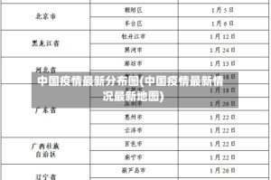 中国疫情最新分布图(中国疫情最新情况最新地图)