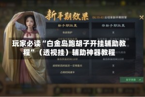 玩家必读“白金岛跑胡子开挂辅助教程”（透视挂）辅助神器教程