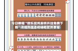 今日教程“微乐捉鸡麻将开挂免费下载”详细外挂透视辅助软件教程