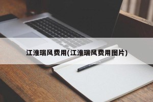 江淮瑞风费用(江淮瑞风费用图片)