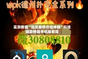 实测教程“哈灵麻将开挂神器”科技辅助神器手机版教程
